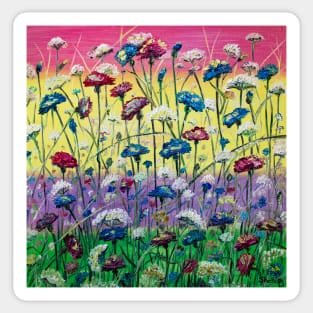 Cornflower field Sticker